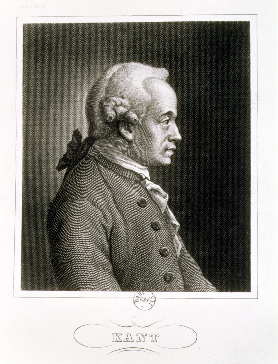 صورة إيمانويل كانط (1704-1804) ، الفيلسوف الألماني بواسطة المدرسة الفرنسية