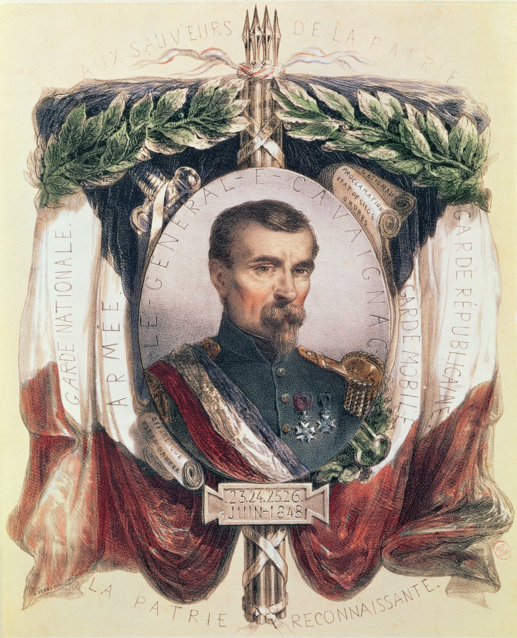 صورة الجنرال لويس يوجين كافينياك (1802-57) بواسطة المدرسة الفرنسية