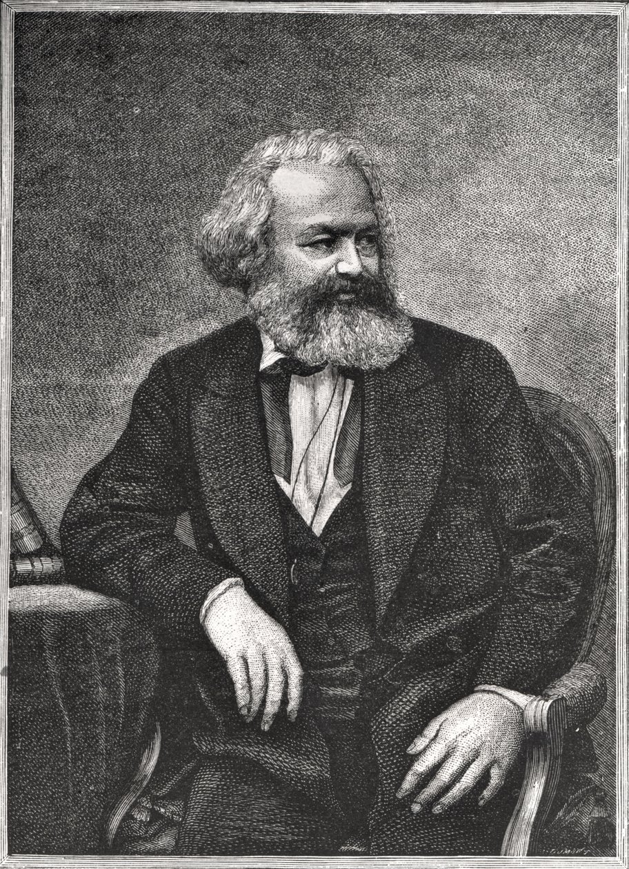 صورة لكارل ماركس (1818-1883) 1857 بواسطة المدرسة الفرنسية