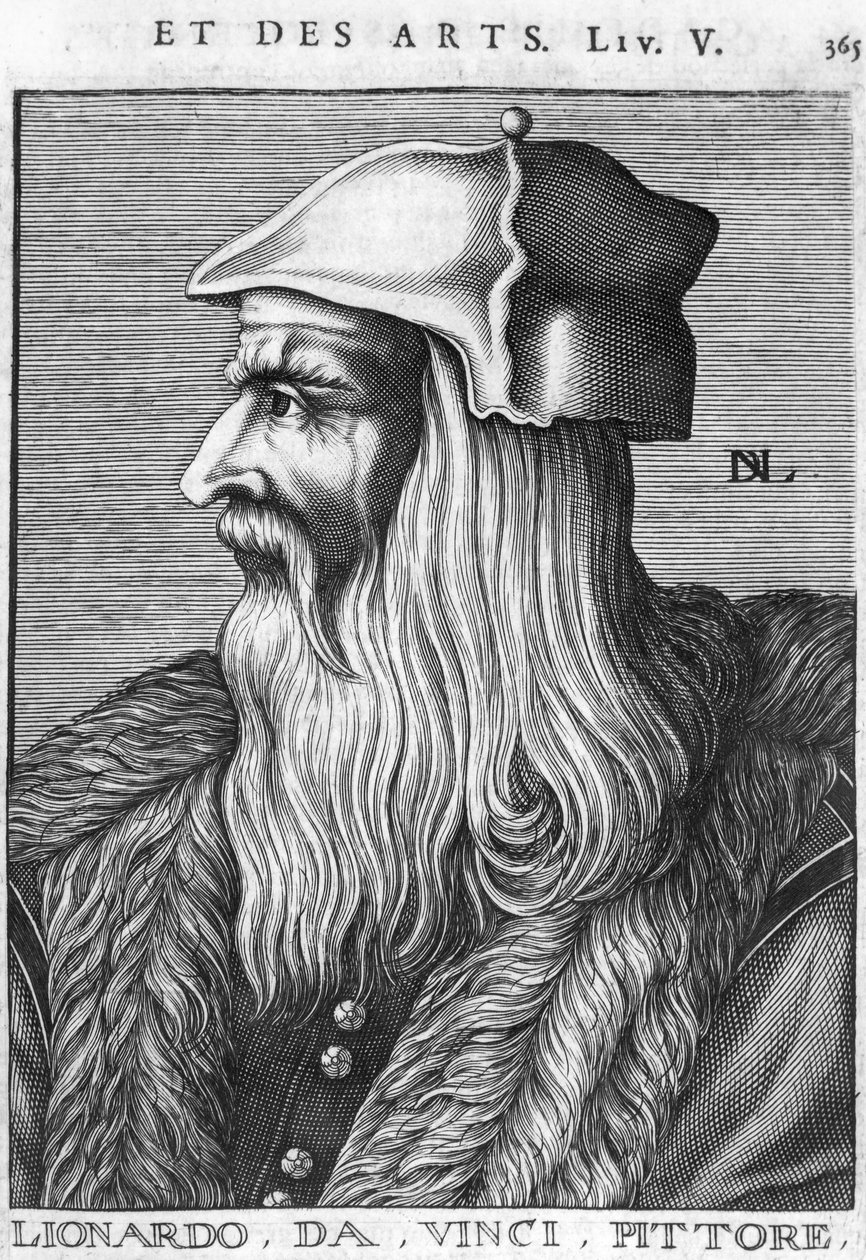 صورة ليوناردو دا فينشي (1452-1519) بواسطة المدرسة الفرنسية