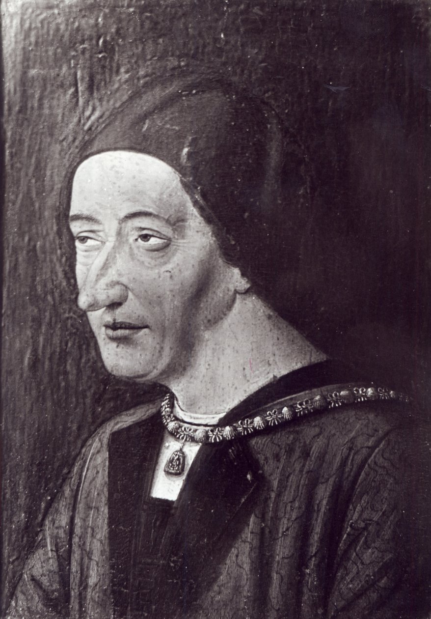صورة لويس الحادي عشر (1423-1483) 1482 بواسطة المدرسة الفرنسية