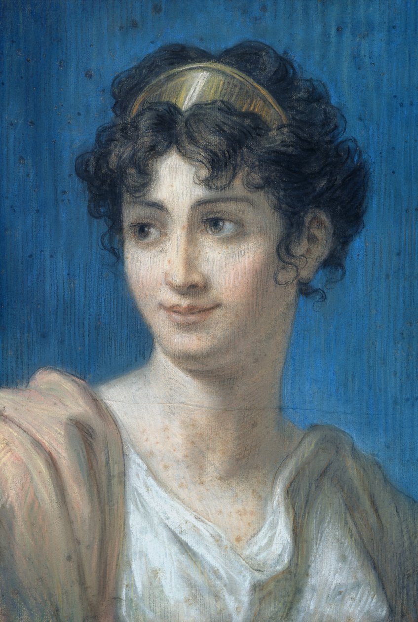 صورة مدموزيل جورج (1787-1867) (باستيل على ورق) بواسطة المدرسة الفرنسية