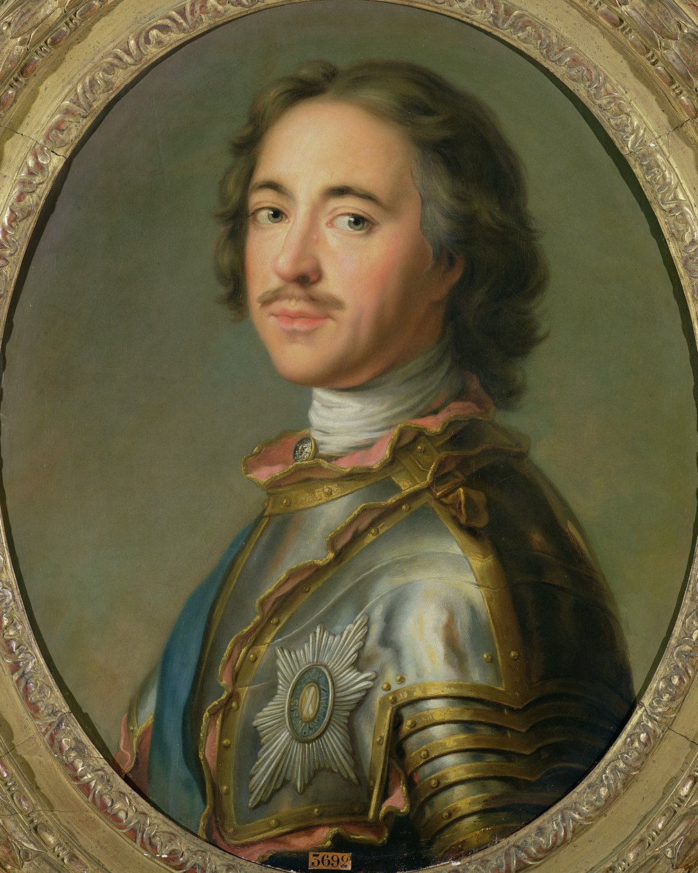 صورة بطرس الأكبر (1672-1725) بواسطة المدرسة الفرنسية