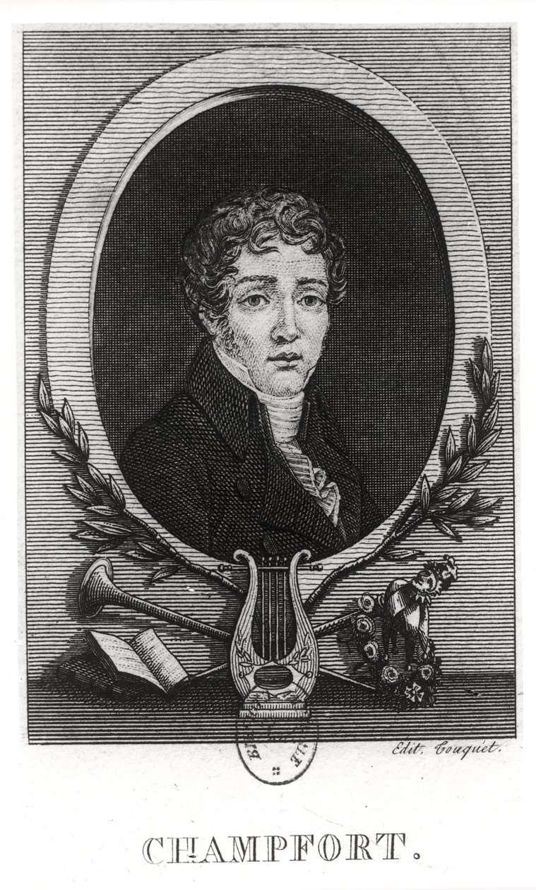 صورة سيباستيان روش نيكولاس (1740-1794) والمعروفة باسم نيكولاس دي شامفورت بواسطة المدرسة الفرنسية