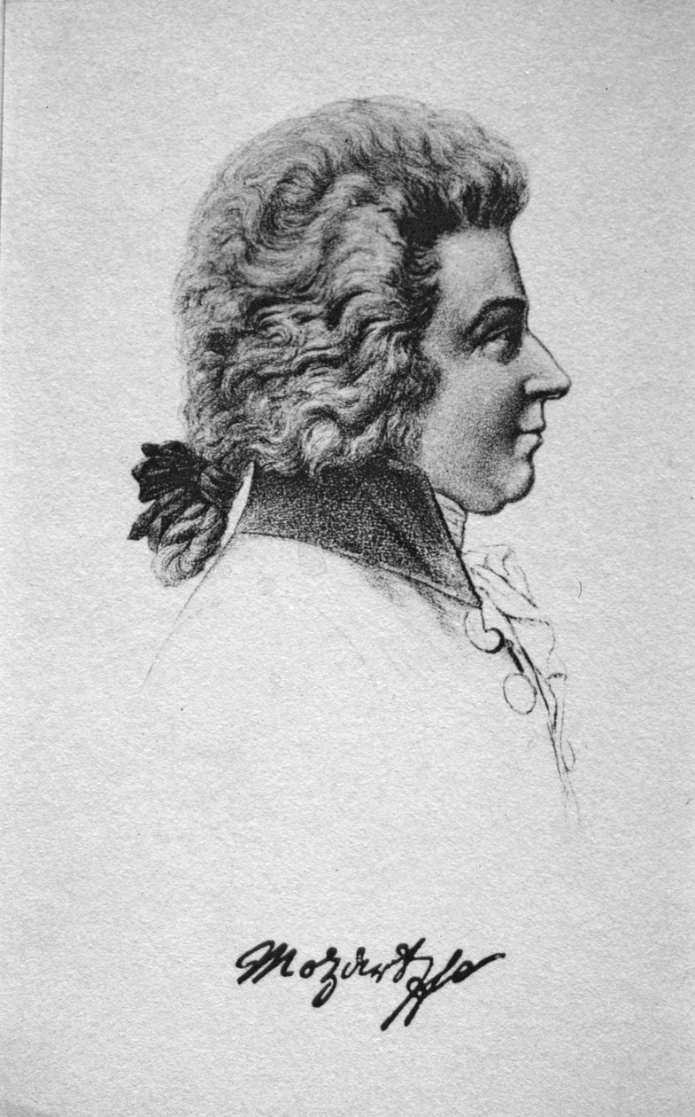 صورة فولفجانج أماديوس موتسارت (1756-91) بواسطة المدرسة الفرنسية