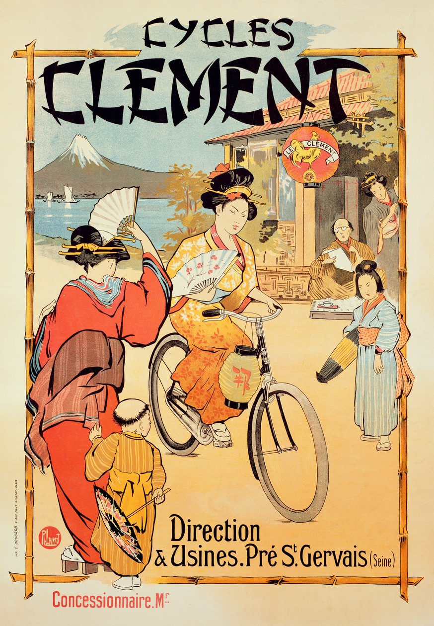 الإعلان عن الملصقات "Cycles Clement" ، Pre Saint-Gervais بواسطة المدرسة الفرنسية