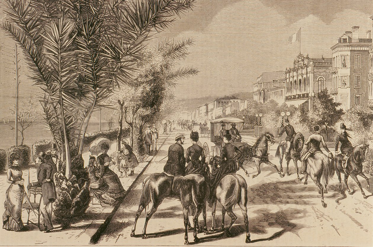 Promenade des Anglais ، نيس ، 1880 بواسطة المدرسة الفرنسية