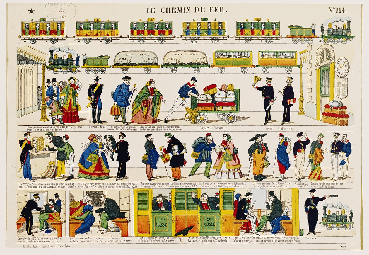 السفر بالقطار ، c.1850 بواسطة المدرسة الفرنسية
