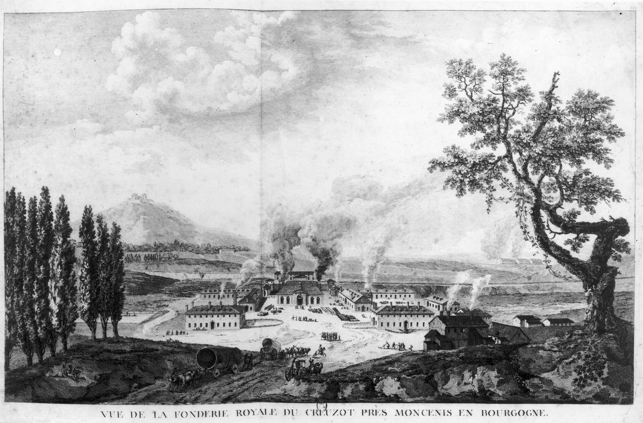 مسبك ملكي في لو كروسوت عام 1787 بواسطة المدرسة الفرنسية