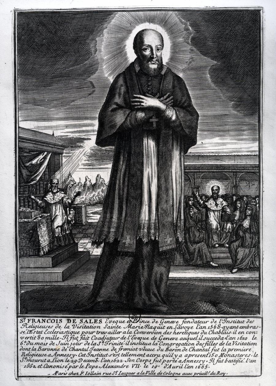 سان فرانسوا دي ساليس (1568-1622) بواسطة المدرسة الفرنسية