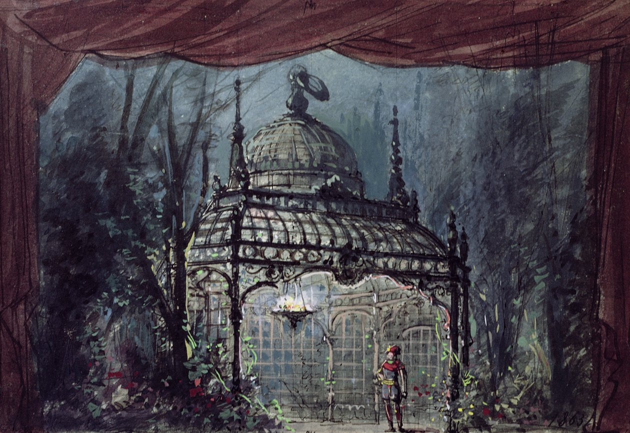 تعيين تصميم "The Magic Flute" من قبل Wolfgang Amadeus Mozart (1756-91) بواسطة المدرسة الفرنسية