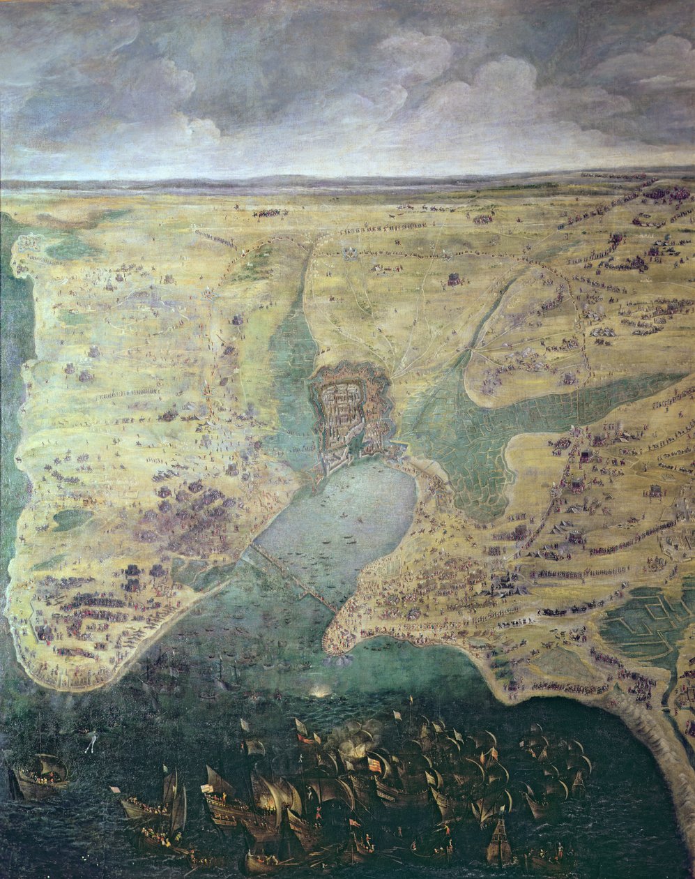 حصار لاروشيل ، 10 أغسطس 1627-28 أكتوبر 1628 بواسطة المدرسة الفرنسية