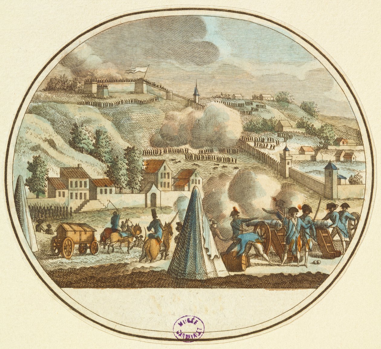 حصار ليون ، أكتوبر 1793 بواسطة المدرسة الفرنسية