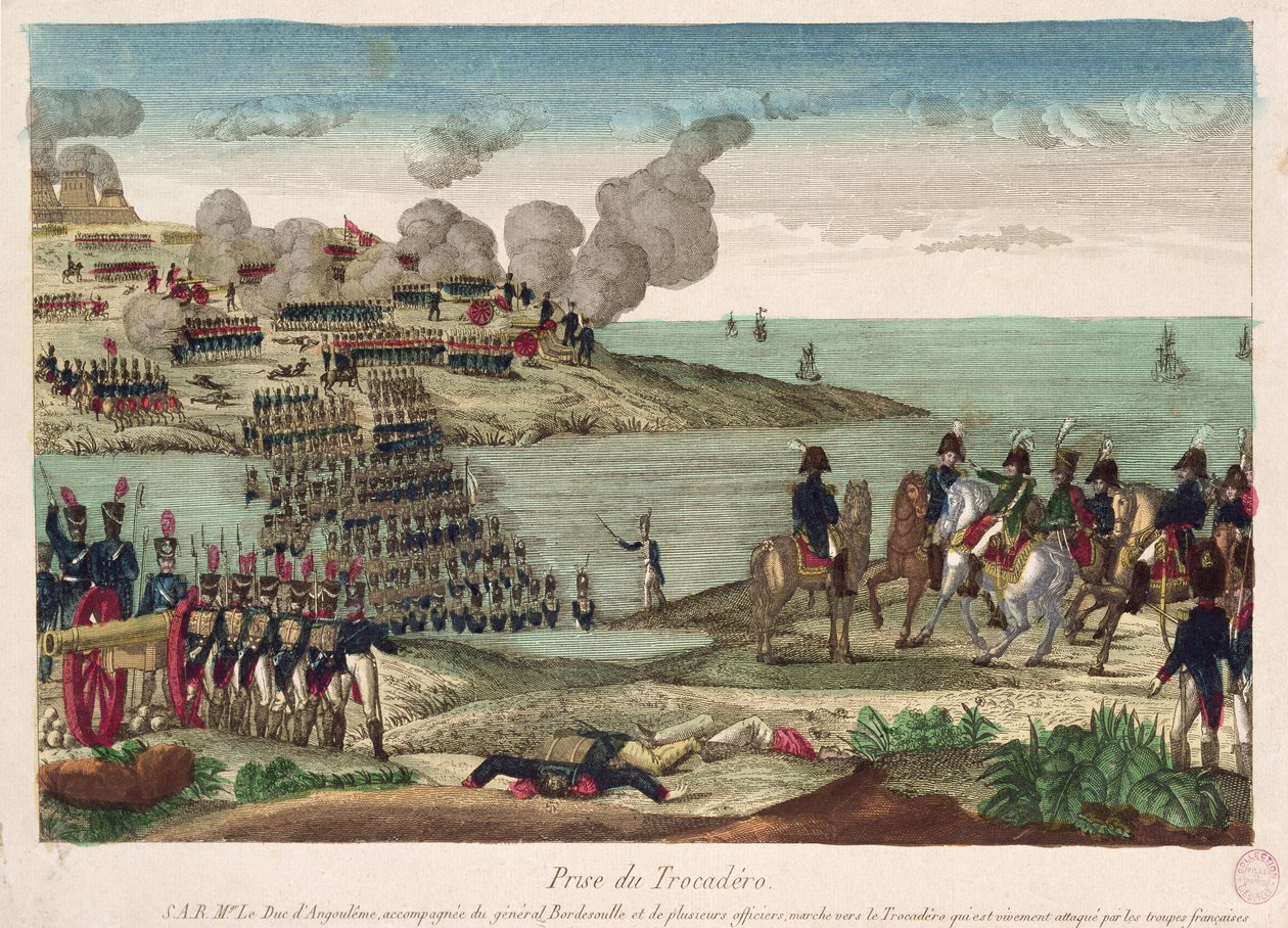 حصار تروكاديرو بواسطة لويس أنطوان دي فرانس (1775-1844) دوك انغوليم ، 31 أغسطس 1823 بواسطة المدرسة الفرنسية