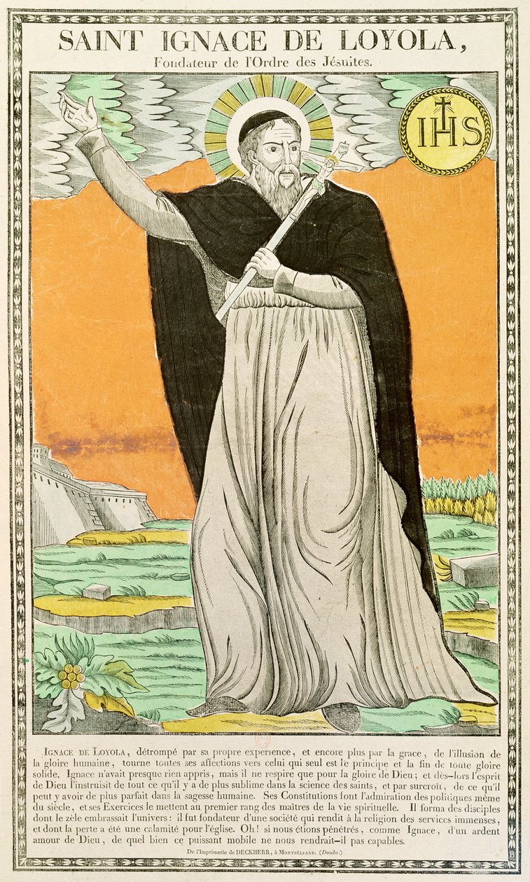 القديس اغناطيوس لويولا (1491-1556) بواسطة المدرسة الفرنسية