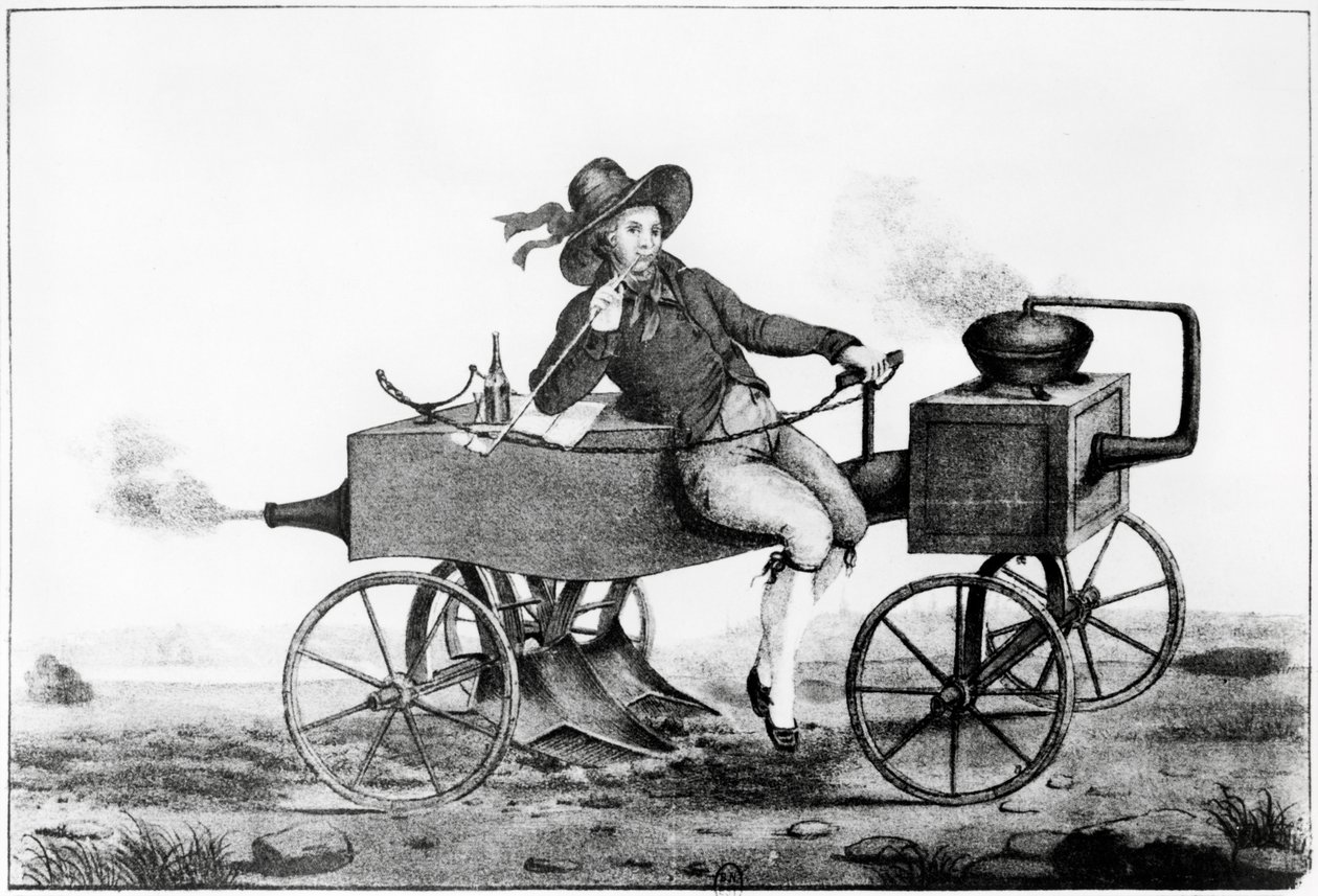 محراث بخاري ، 1850 بواسطة المدرسة الفرنسية