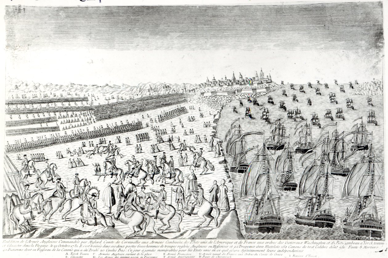 استسلام في يوركتاون ، 1781 بواسطة المدرسة الفرنسية