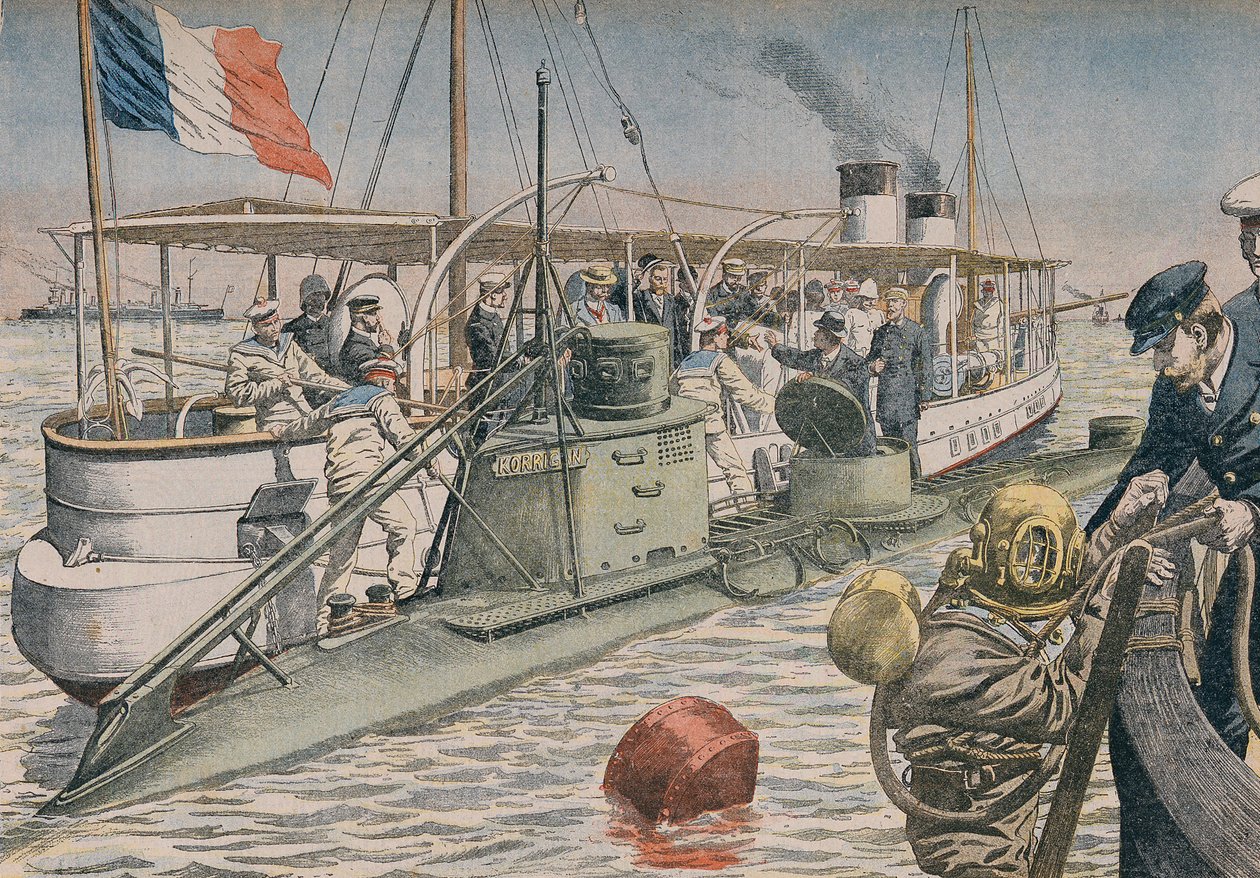 كارثة بنزرت ، رسم توضيحي من جريدة Le Petit Journal ، 4 أبريل 1906 بواسطة المدرسة الفرنسية