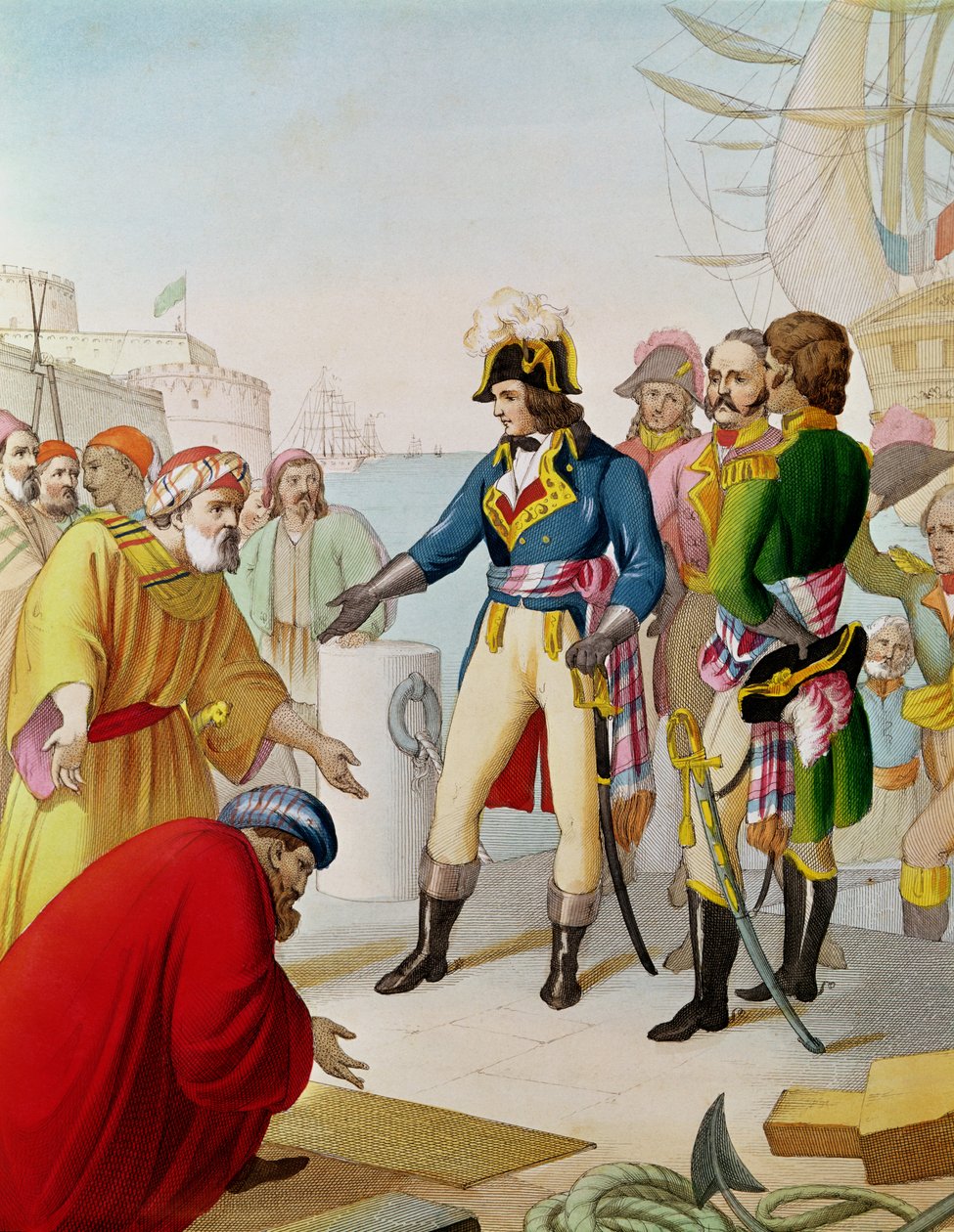 إنزال نابليون (1769-1821) بالإسكندرية عام 1798 بواسطة المدرسة الفرنسية