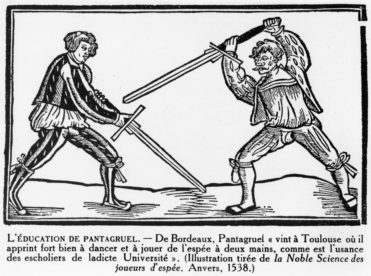 تعليم Pantagruel ، التوضيح من "Pantagruel" من قبل فرانسوا رابيليه (1494-1553) استنساخ نسخة من 1538 (xylograph) بواسطة المدرسة الفرنسية