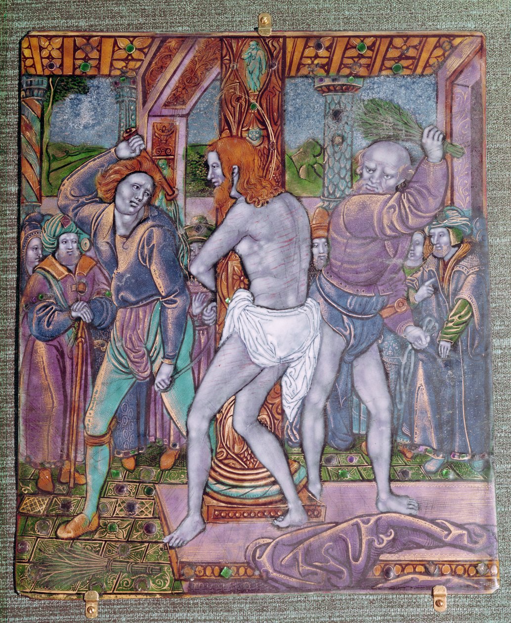 الجلد للمسيح ، جان إ. بينيكود (c.1500-1530) ، c.1510 (مينا ليموج) بواسطة المدرسة الفرنسية