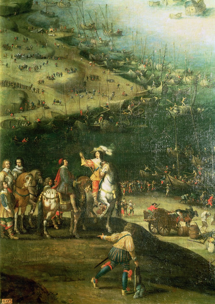 رفع حصار إيل دو ري ، 8 نوفمبر 1627 (التفاصيل) (انظر أيضًا 178976 و 182427) بواسطة المدرسة الفرنسية