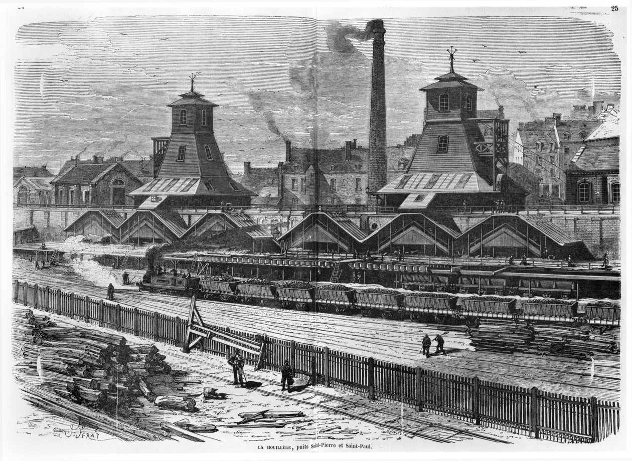 حفر سانت بيير أوند سانت بول في Le Creusot ، من "Les Grandes Usines" من قبل Turgan ، c. 1880 بواسطة المدرسة الفرنسية