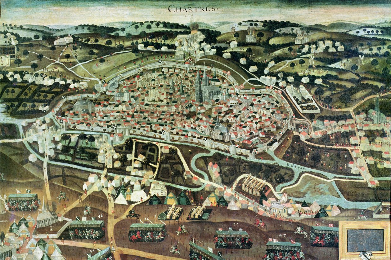 حصار شارتر عام 1568 بواسطة المدرسة الفرنسية