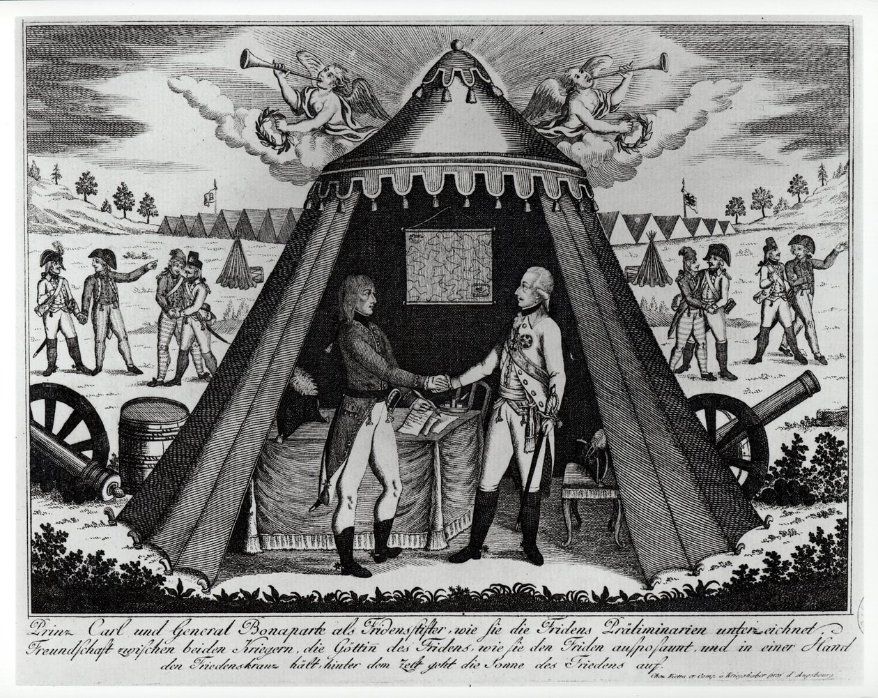 معاهدة كامبو فورميو ، 18 أكتوبر 1797 بواسطة المدرسة الفرنسية