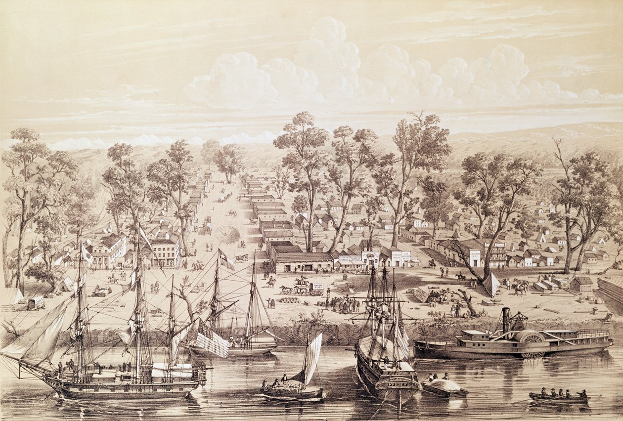 مدينة ساكرامنتو ، 1820 بواسطة المدرسة الفرنسية