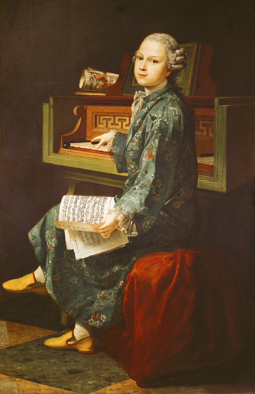 شاب في Clavichord ، 1767 بواسطة المدرسة الفرنسية