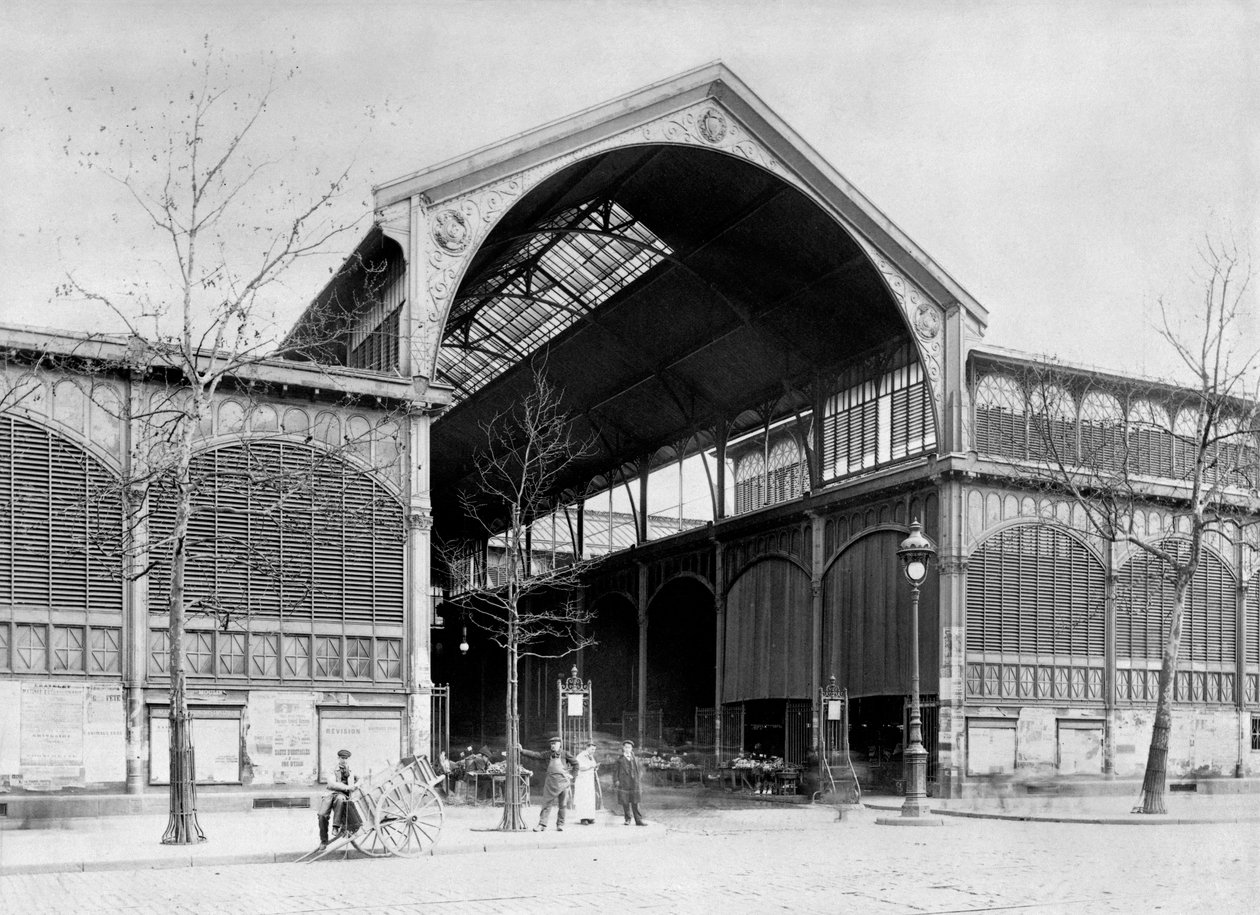مدخل جناح سوق Les Halles المركزي ، باريس ، c.1900 بواسطة مصور فرنسي
