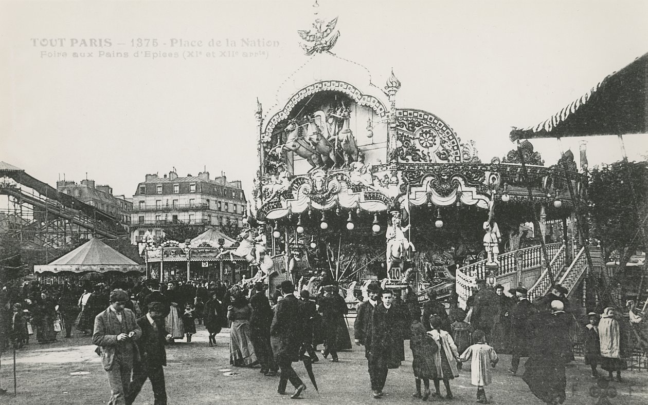 معرض العرش ، مكان الأمة ، باريس ، ج 1905 بواسطة مصور فرنسي