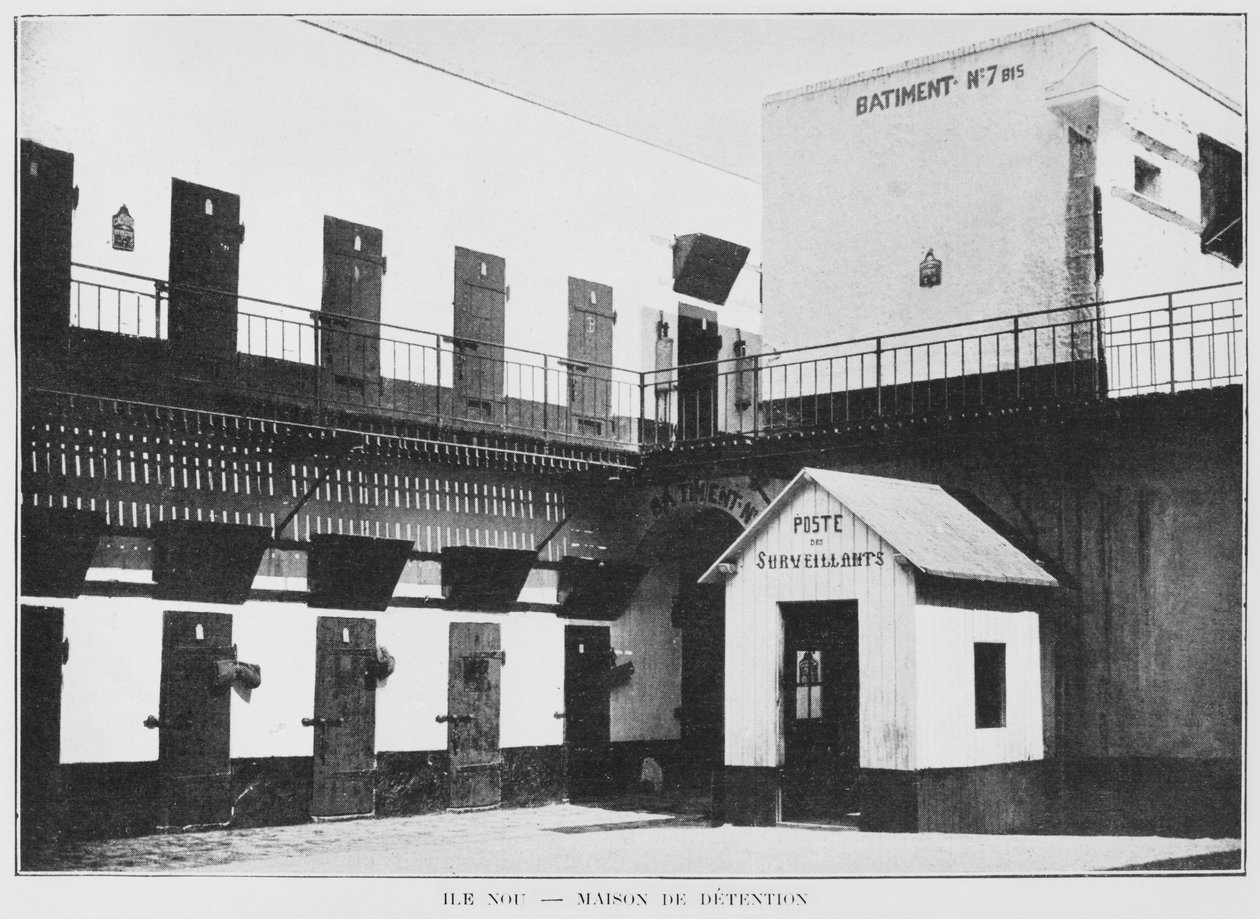 كاليدونيا الجديدة ، جزيرة نو ، بيت الاعتقال ، من لا ديبيش كولونيال ، 1903 بواسطة مصور فرنسي
