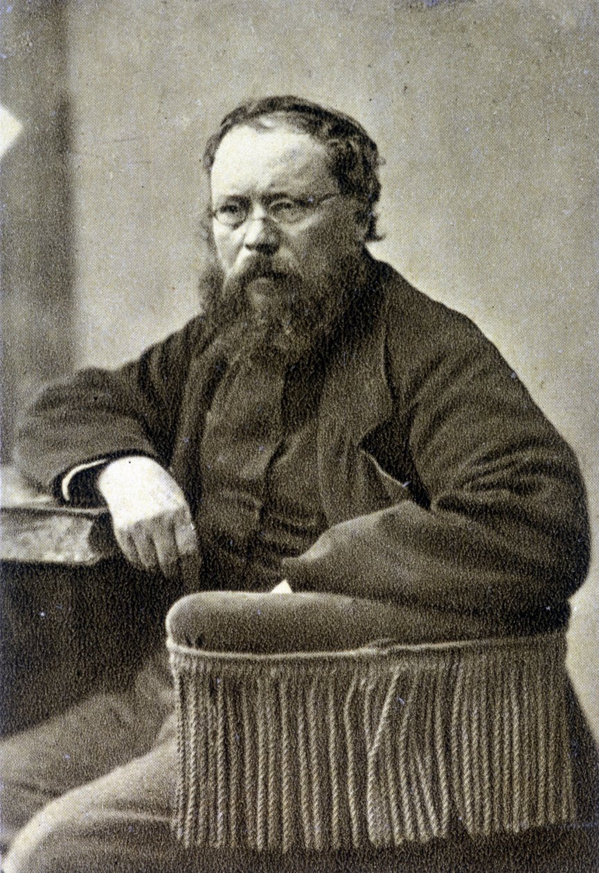 بيير جوزيف برودون (1809 - 1865). المنظر الاشتراكي الفرنسي ، رائد الأناركية. بواسطة مصور فرنسي