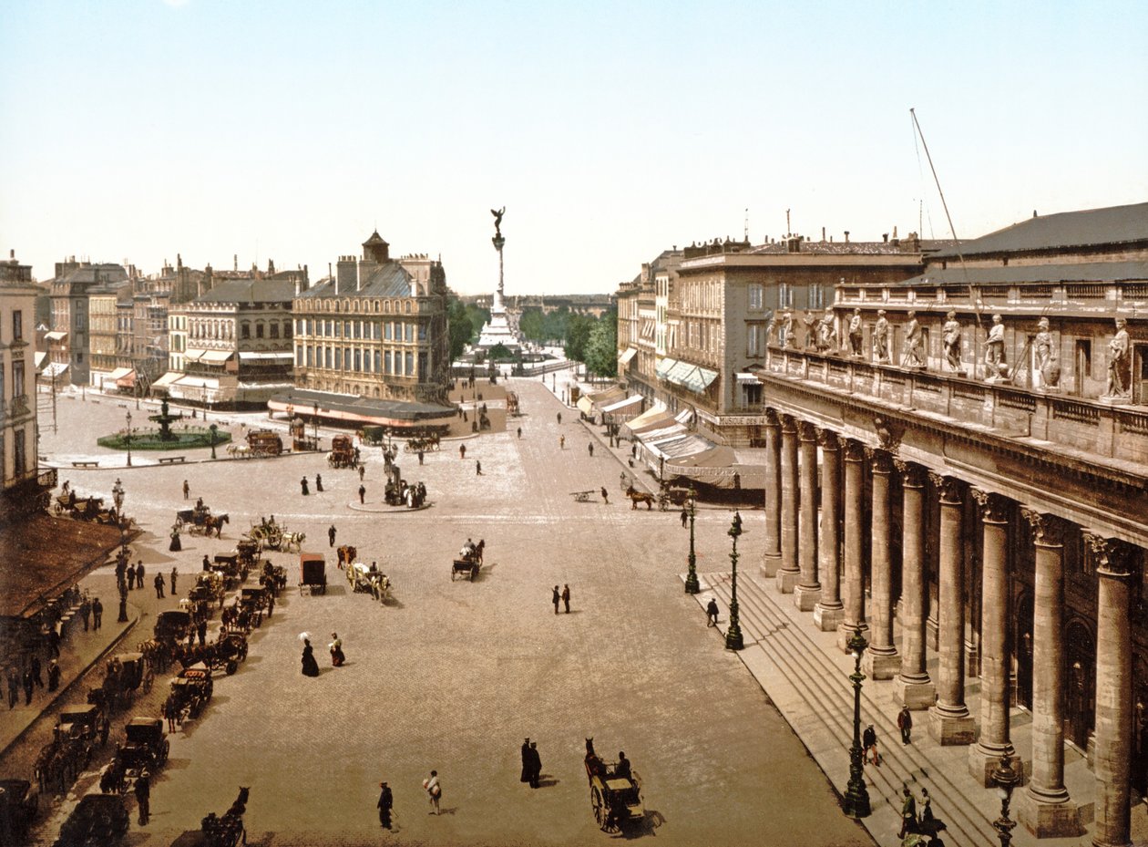 Place de la Comedie ، بوردو ، 1890-1900 بواسطة مصور فرنسي
