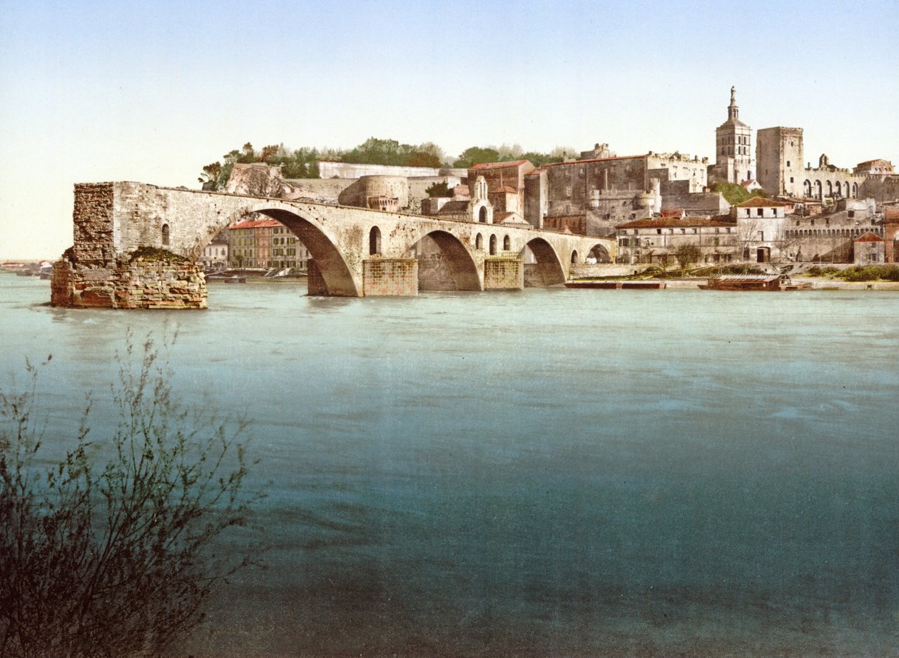 Pont Saint-Bénézet، Avignon، 1890-1900 بواسطة مصور فرنسي