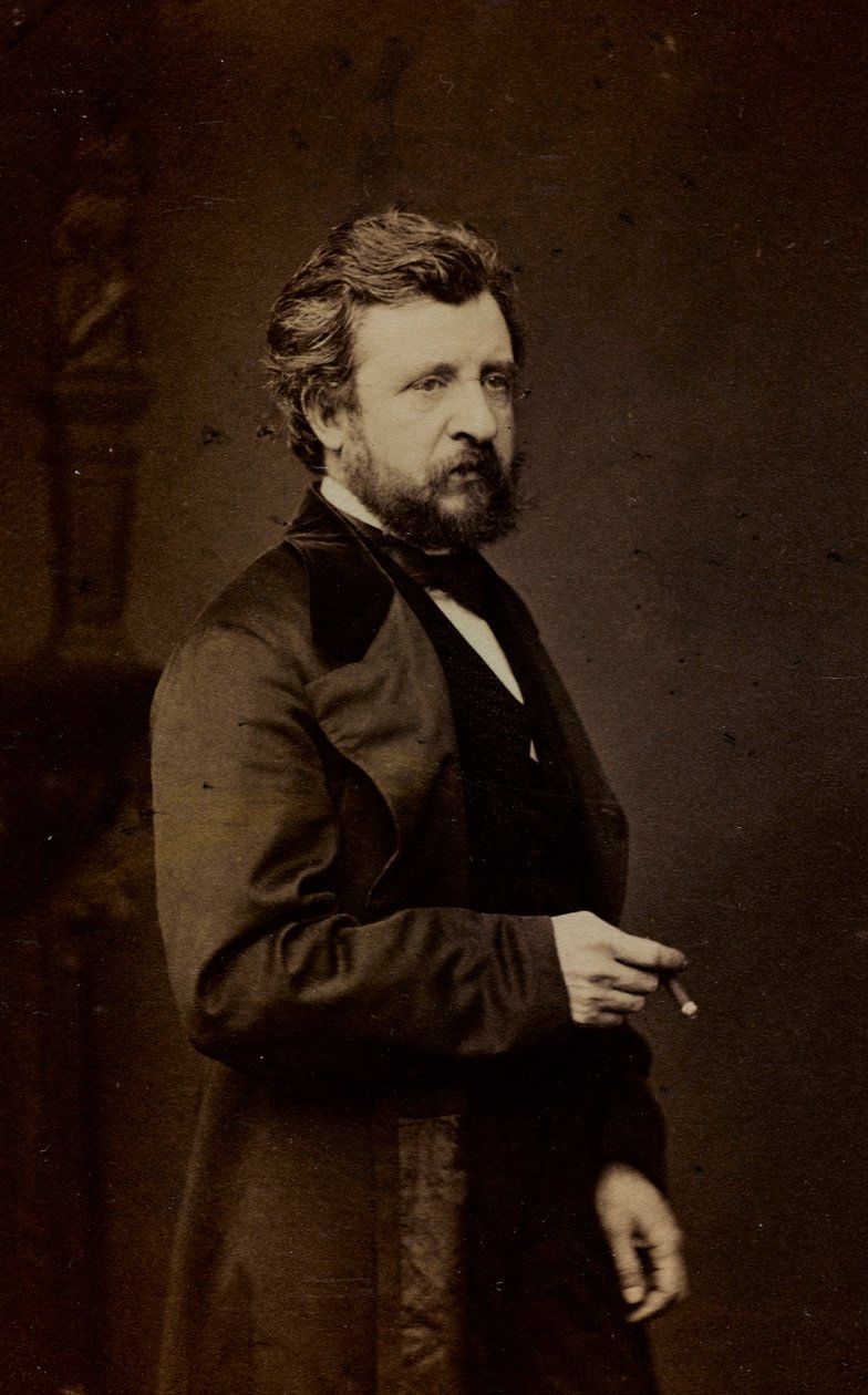 Portrait of Félix-Joseph Barrias, French Painter, carte de visite (b/w photo) بواسطة مصور فرنسي