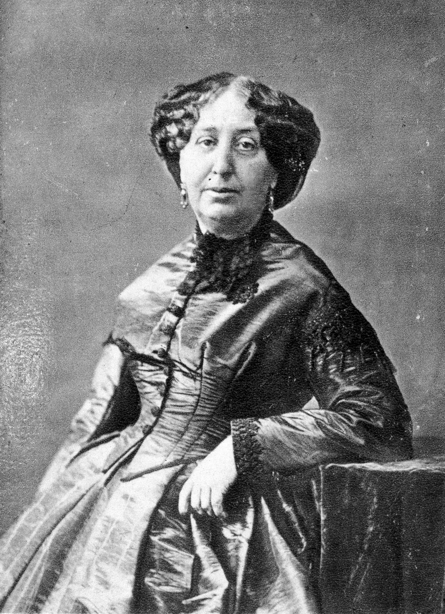 Portrait of George Sand (Aurore Dupin, Baronne Dudevant) (1804-1876), French writer. بواسطة مصور فرنسي