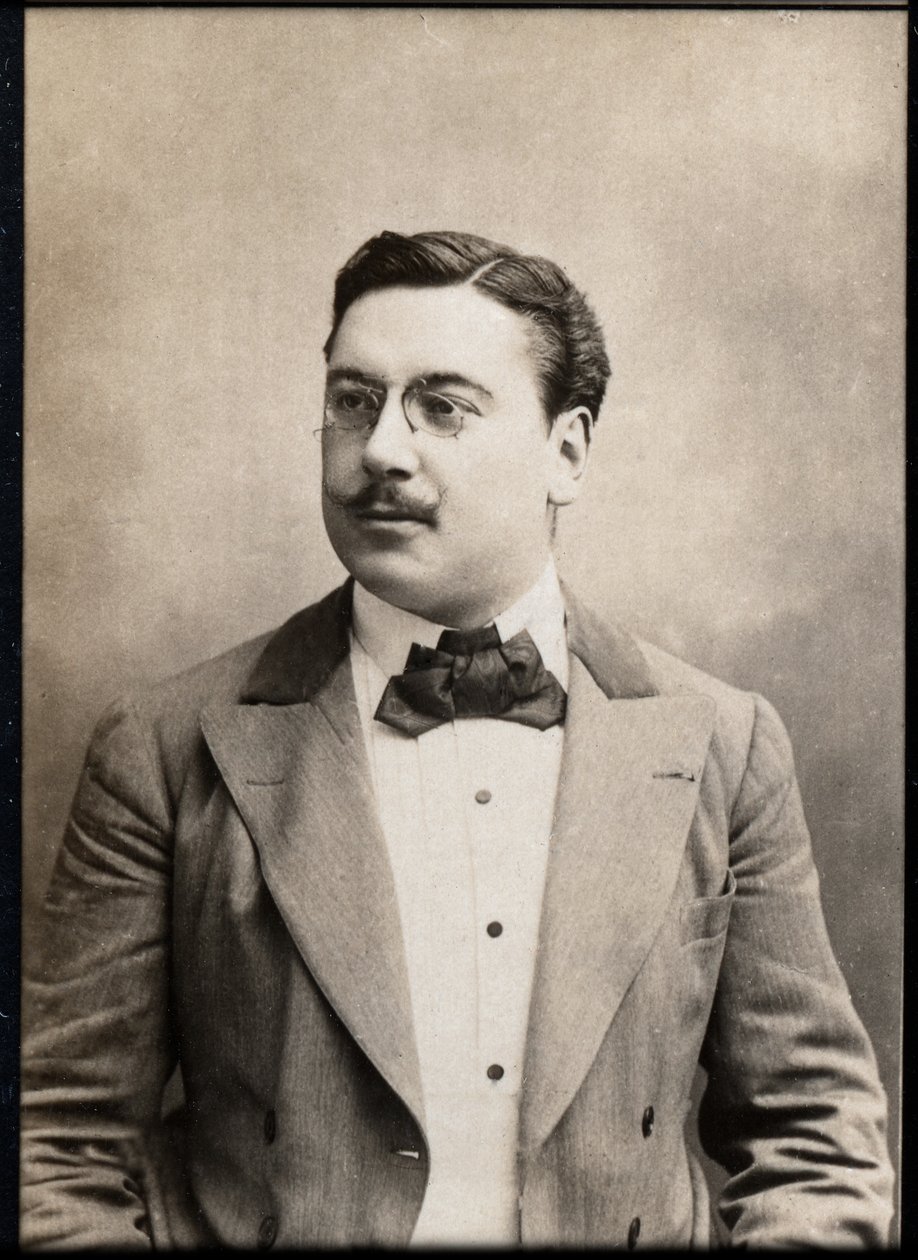 صورة ليون زانروف (1867-1953) ، كاتب مسرحي وكاتب أغاني فرنسي. بواسطة مصور فرنسي