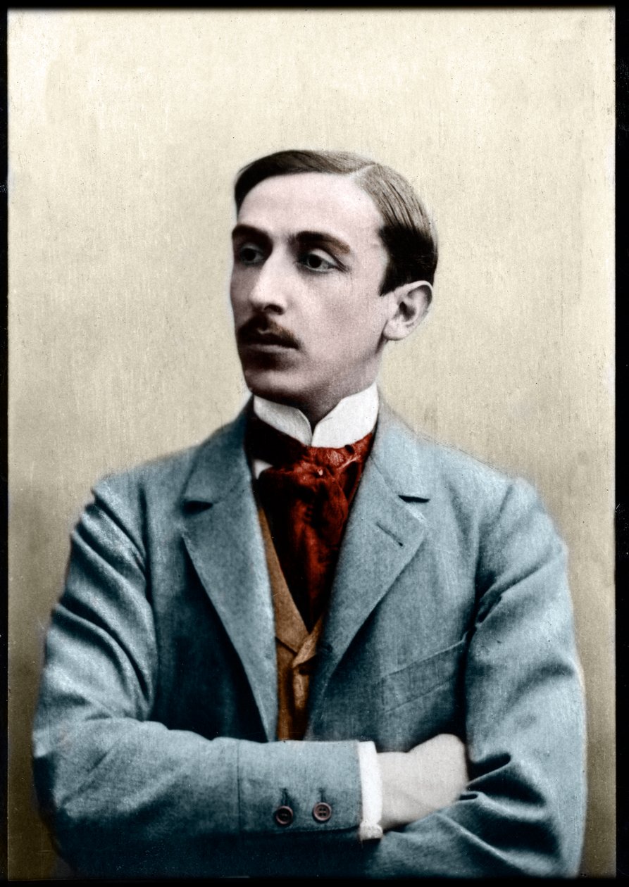 صورة لموريس باريز (1862-1923) ، الروائي والصحفي والسياسي الاشتراكي الفرنسي. بواسطة مصور فرنسي