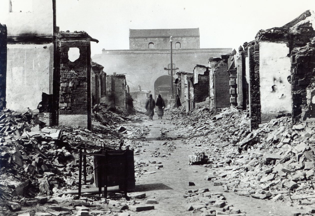 الدمار في الصين خلال تمرد بوكسر عام 1900 بواسطة مصور فرنسي