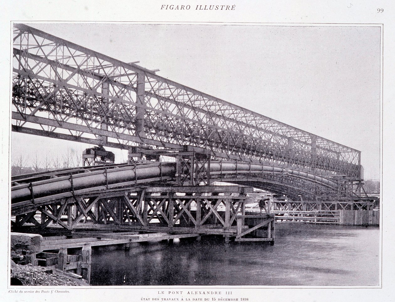 The works of the bridge Alexander III to 15/12/1898 - in “” The Figaro Illustrated”” بواسطة مصور فرنسي