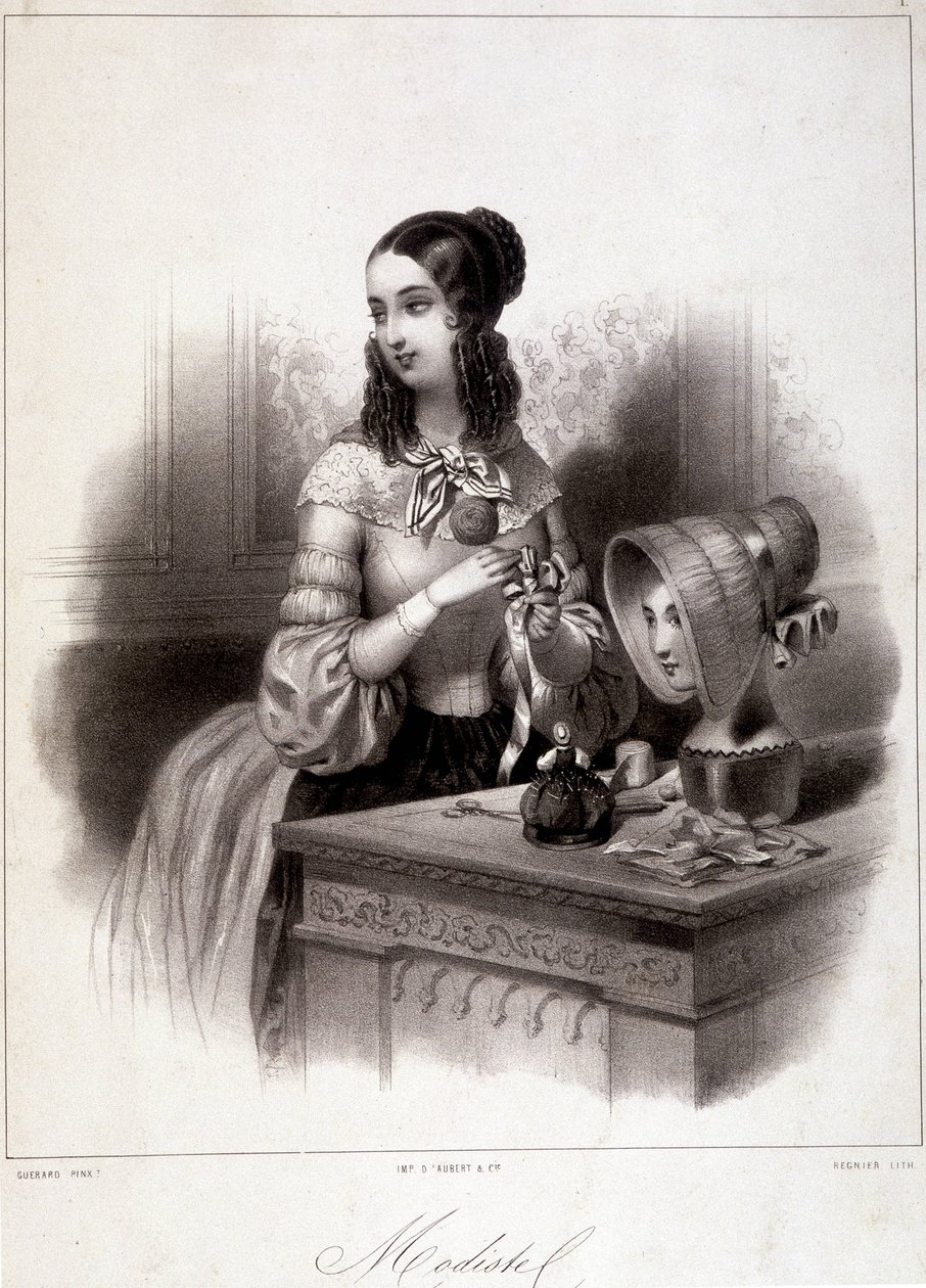 19th century modist. بواسطة المدرسة الفرنسية