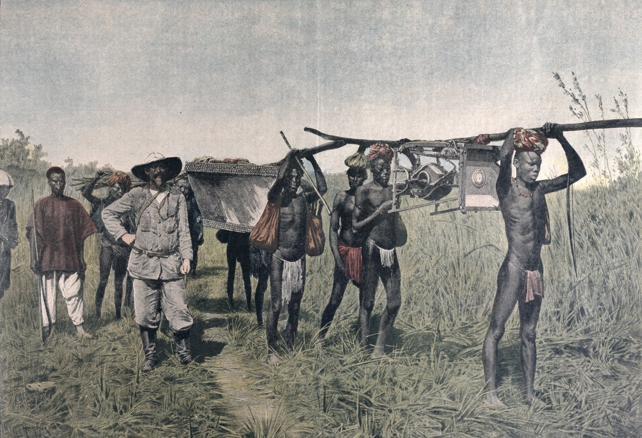 قافلة في مهمة مارشاند في عام 1898 ، من لو بيتيت جورنال ، 1899 بواسطة المدرسة الفرنسية