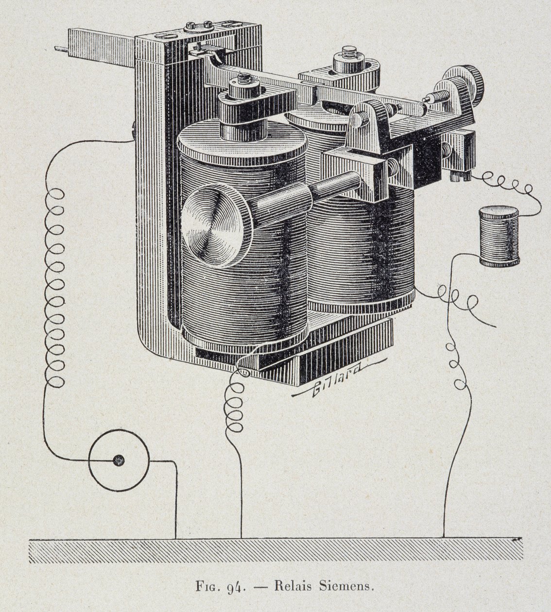 A Siemens Relay - in “Through Electricity” by G. Davy بواسطة المدرسة الفرنسية