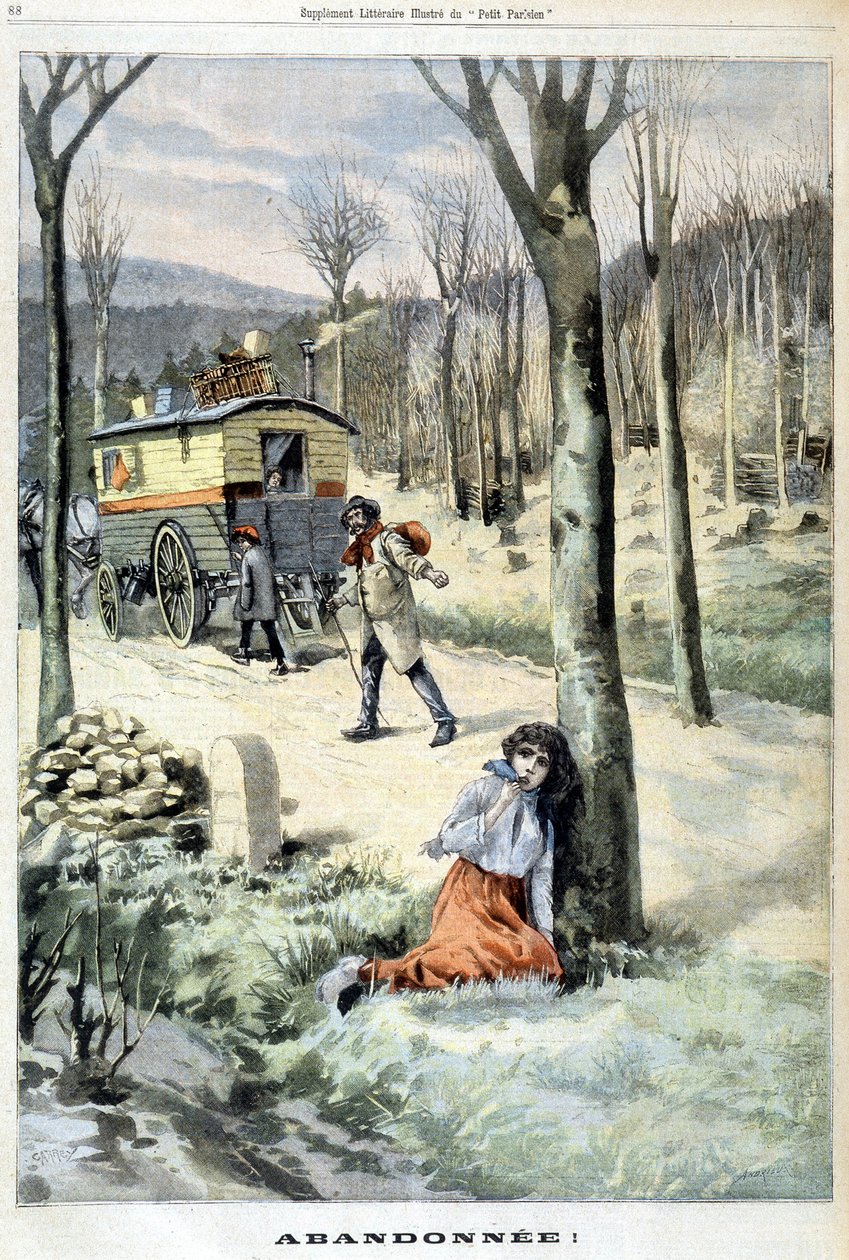 فتاة غجرية تخلت عنها عائلتها - في “Le Petite Parisien” بتاريخ 15/03/1903. بواسطة المدرسة الفرنسية