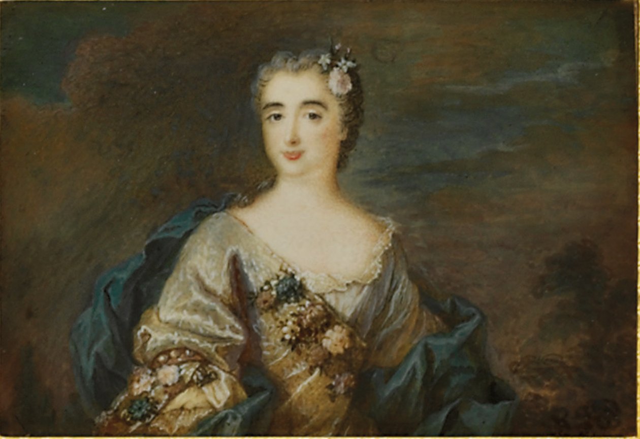 سيدة تدعى Louise-Jeanne de Durfot ، Duchesse de Mazarin et de la Meilleraye ، c.1750 بواسطة المدرسة الفرنسية