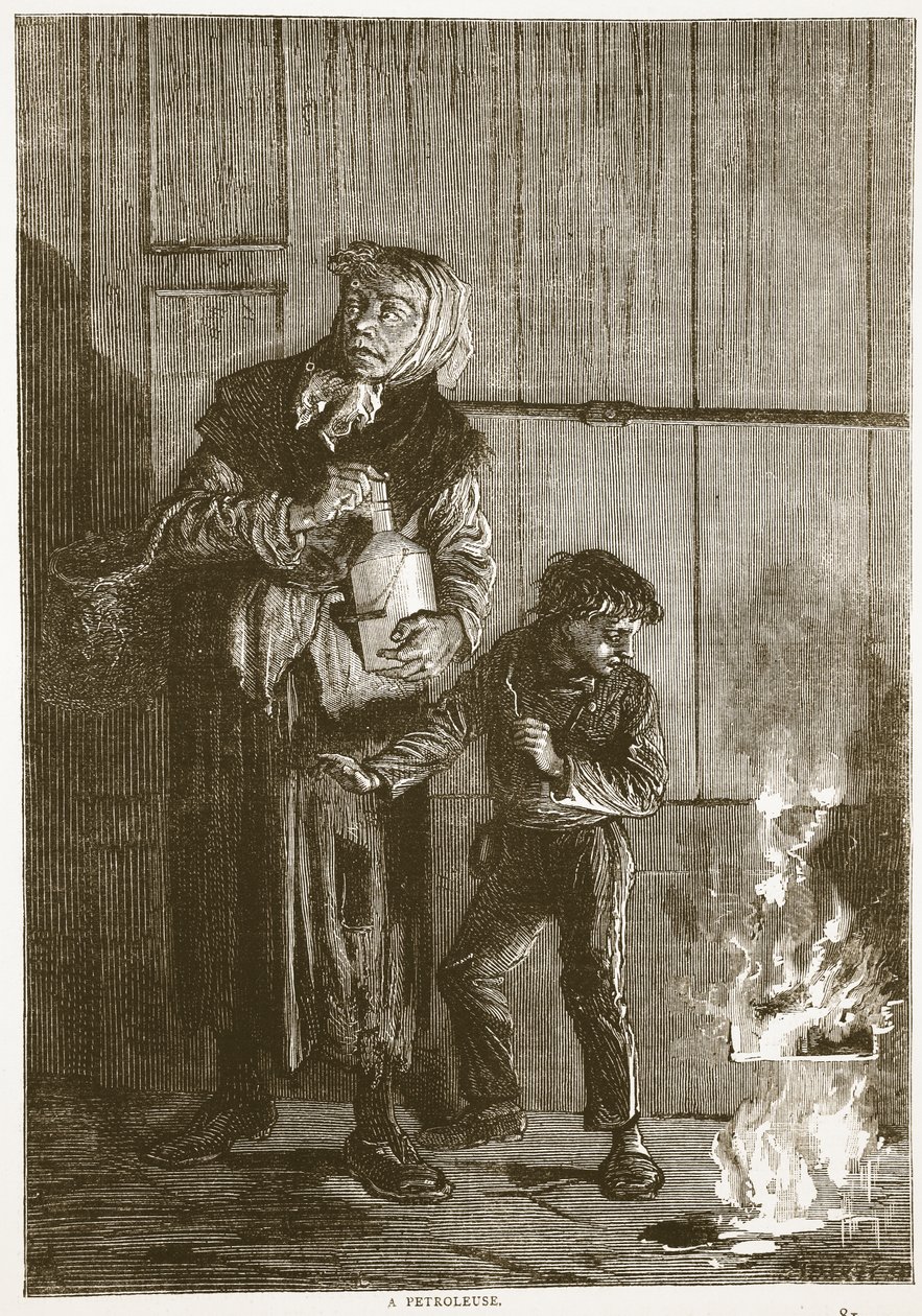بنزين ، أبريل 1871 ، توضيح من تاريخ كاسيلز للحرب بين فرنسا وألمانيا ، 1870-1871 بواسطة المدرسة الفرنسية