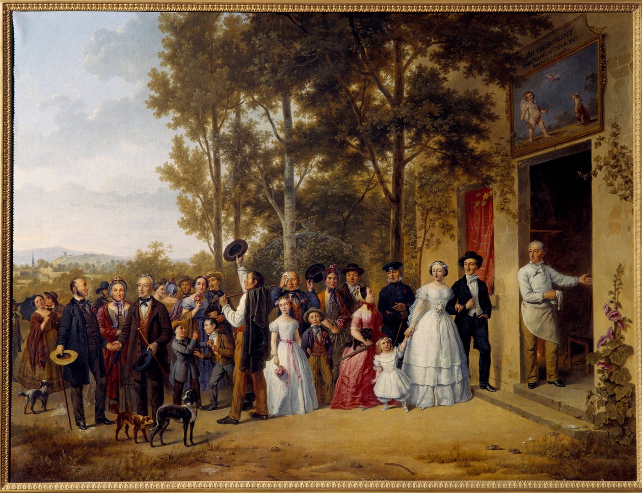 A wedding at the restaurant du Coeur Flying at Marly Peinture de l